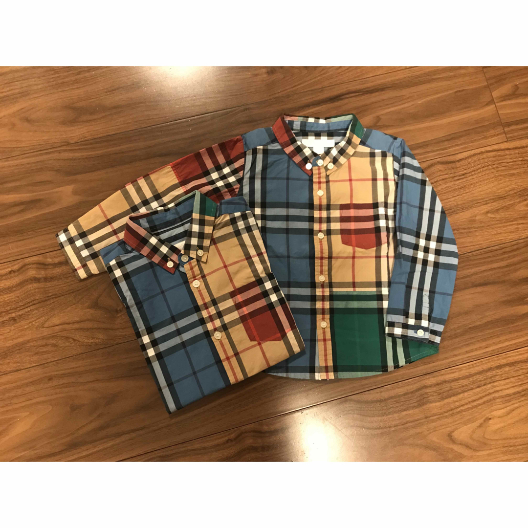 BURBERRY - 新品 バーバリー シャツ 90 マルチカラー 襟付き BURBERRY - 新品 バーバリー シャツ 90 マルチカラー 襟付き
