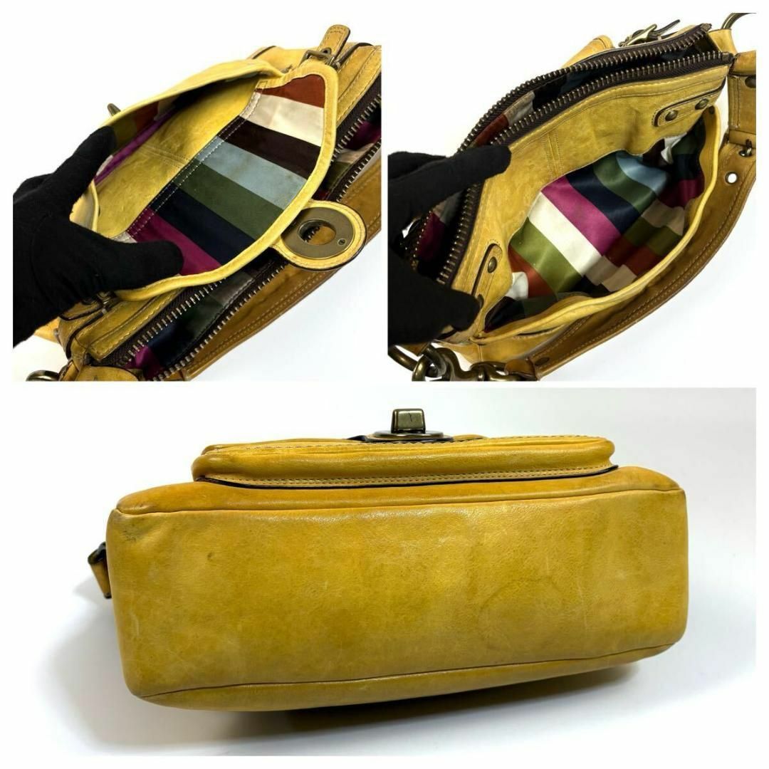COACH - 【美品】COACH レザー ハンドバッグ ターンロック COACH - 【美品】COACH レザー ハンドバッグ ターンロック