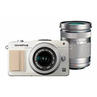 OLYMPUS ミラーレス一眼 PEN mini E-PM2 ダブルズームキット ホワイト E-PM2 DZKIT WHT i8my1cf(ミラーレス一眼)