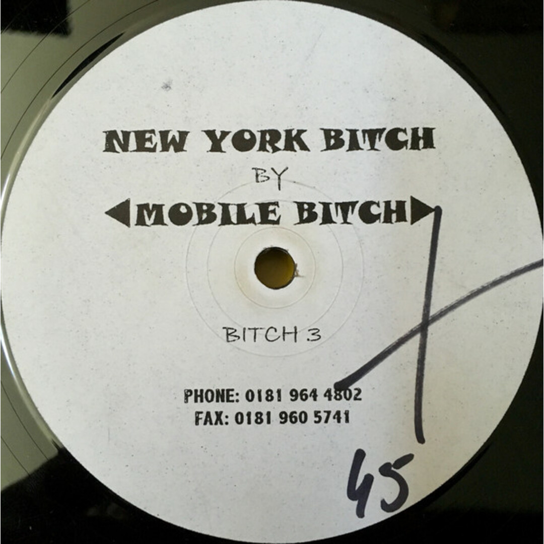 英12" Mobile Bitch New York Bitch BITCH3 Bitch Records /00250 エンタメ/ホビーのエンタメ その他(その他)の商品写真