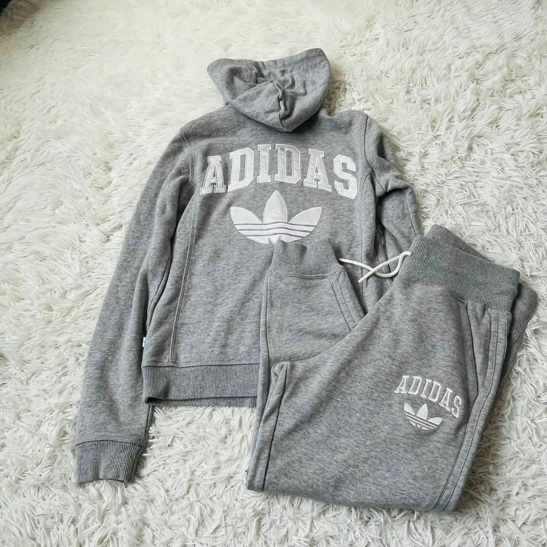 adidas - adidas アディダス スウェット セットアップ グレー adidas - adidas アディダス スウェット セットアップ グレー