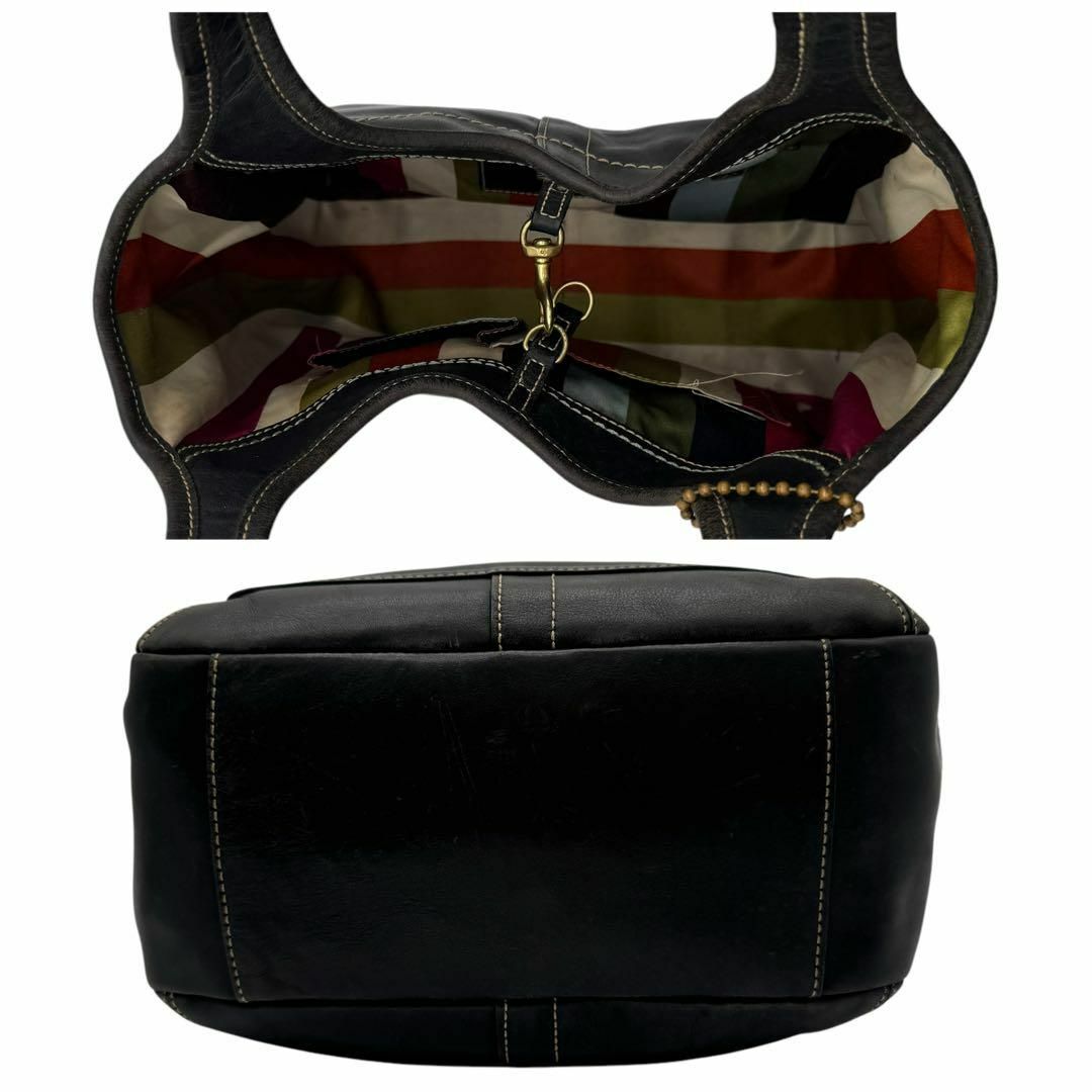 COACH - 美品 コーチ トートバッグ 肩掛け ブラック レザー 金 COACH - 美品 コーチ トートバッグ 肩掛け ブラック レザー 金