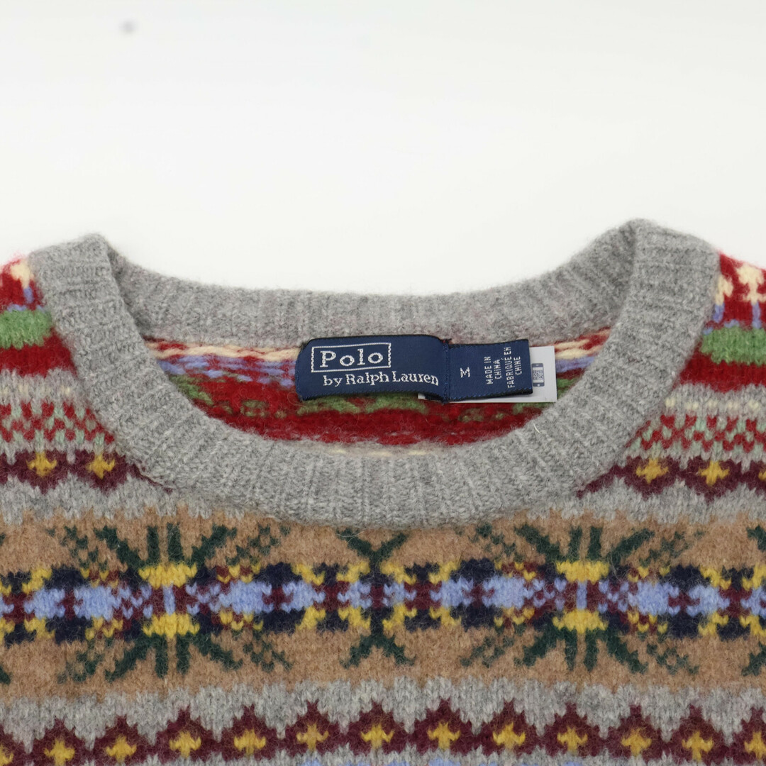 POLO RALPH LAUREN - ポロ ラルフローレン グレー系 総柄 フェアアイル POLO RALPH LAUREN - ポロ ラルフローレン グレー系 総柄 フェアアイル