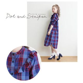 Dot&Stripes CHILDWOMAN - ダークチェック ワンピ○の通販 by フリマ ...