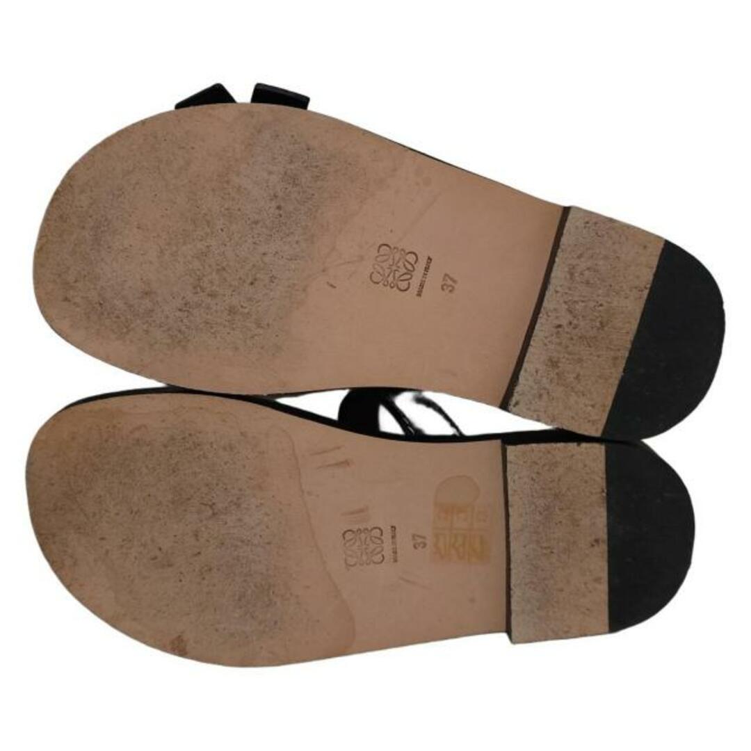 LOEWE - LOEWE(ロエベ) サンダル 37 レディース - 黒 ゲート LOEWE - LOEWE(ロエベ) サンダル 37 レディース - 黒 ゲート