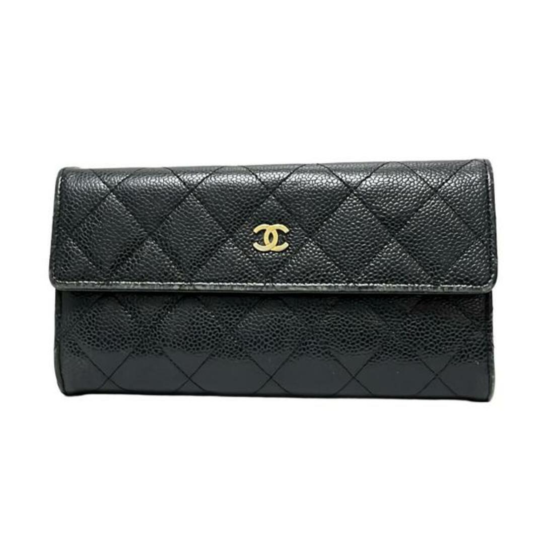 CHANEL - CHANEL(シャネル) 長財布 - 黒 ココマーク/ゴールド CHANEL - CHANEL(シャネル) 長財布 - 黒 ココマーク/ゴールド