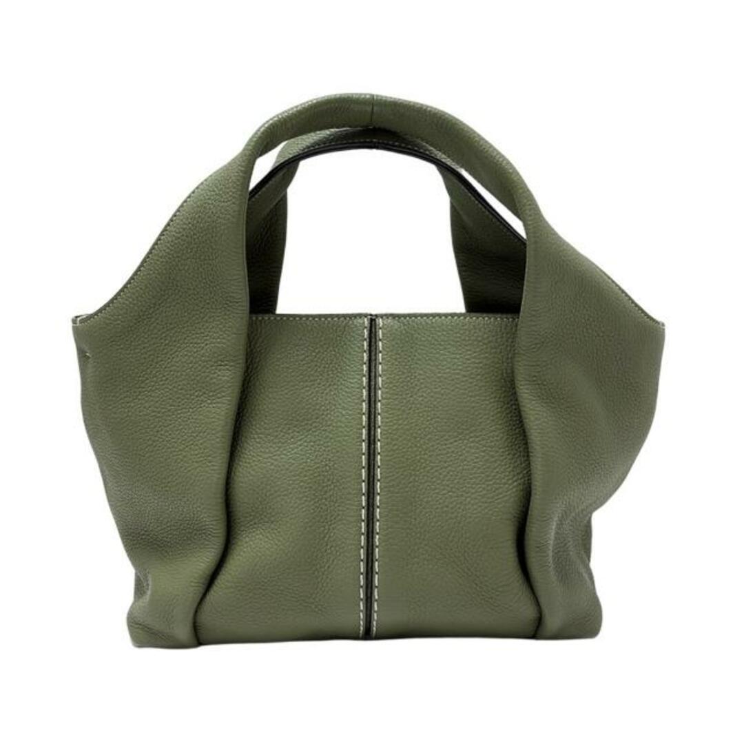 TOD'S - TOD'S(トッズ) トートバッグ美品  シャツ バッグ ショッピング ミニ カーキ レザー