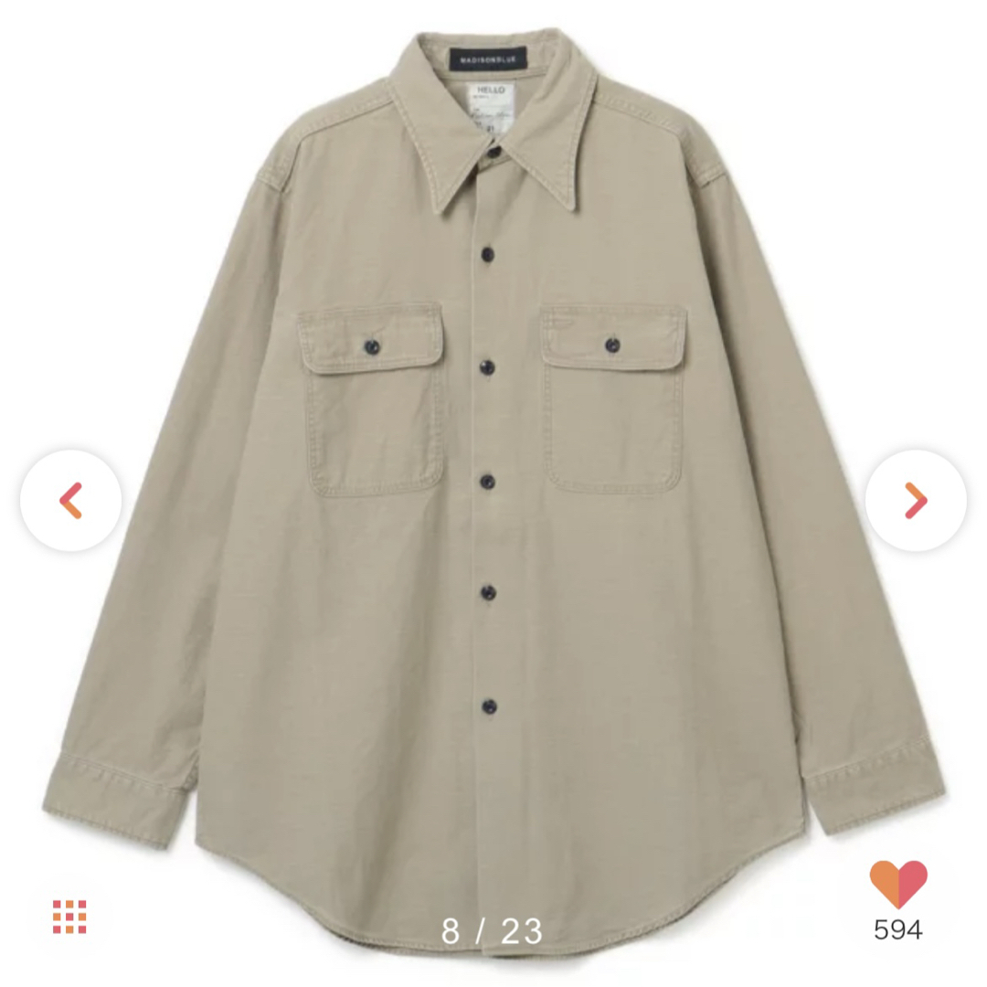 MADISONBLUE - 新品同様MADISONBLUE HAMPTON BACK SATIN SHIRTの MADISONBLUE - 新品同様MADISONBLUE HAMPTON BACK SATIN SHIRTの