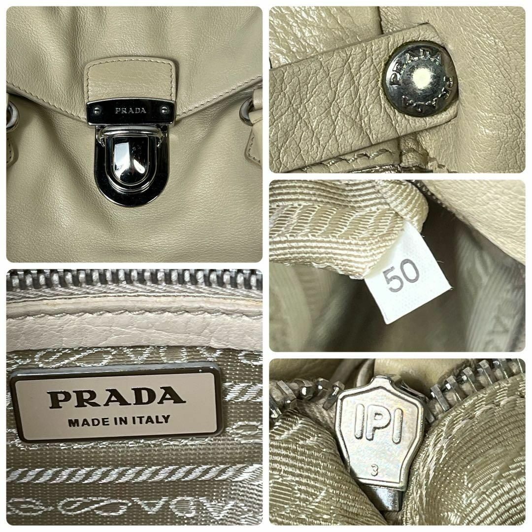 PRADA - 《極美品》PRADA プラダ トートバッグ 三角プレート PRADA - 《極美品》PRADA プラダ トートバッグ 三角プレート