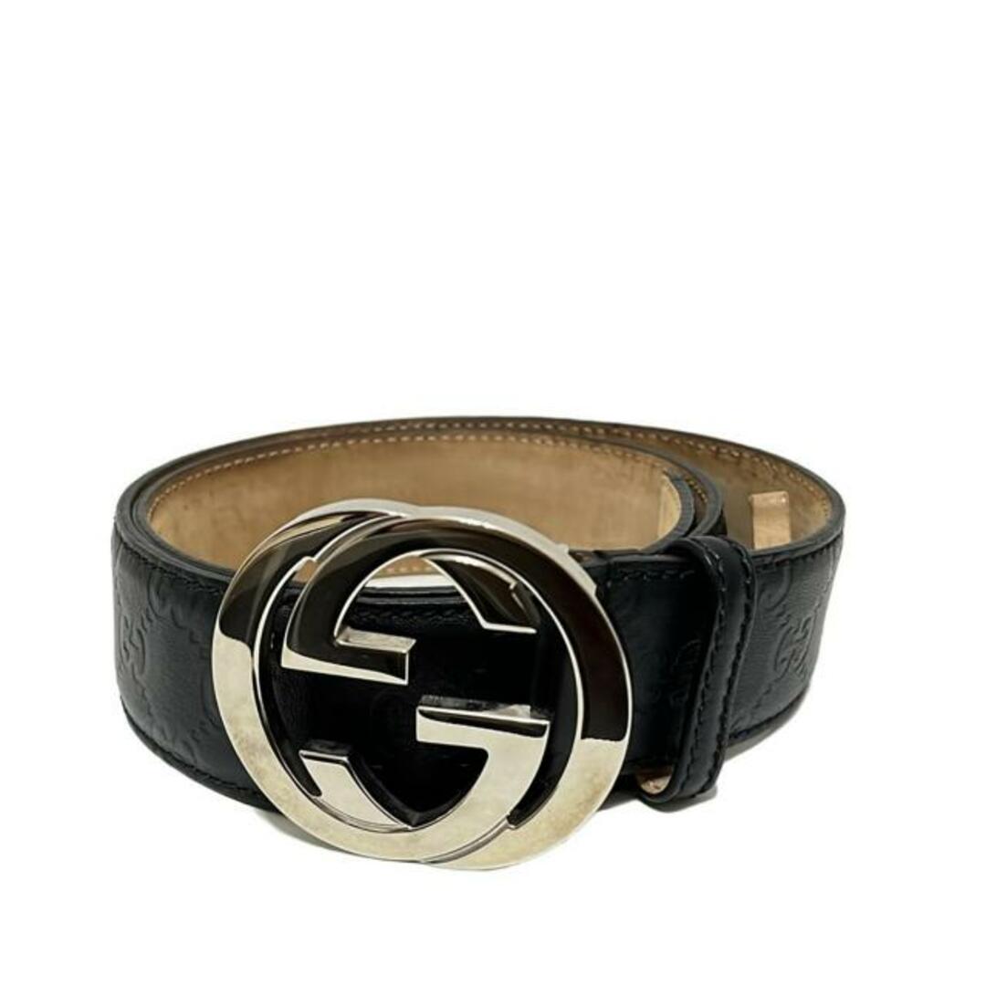 GUCCI - GUCCI(グッチ) ベルト 80/32 - 114984 黒 型押し加工 GUCCI - GUCCI(グッチ) ベルト 80/32 - 114984 黒 型押し加工