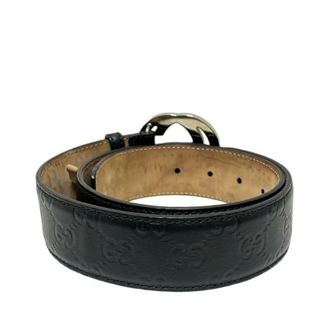 GUCCI - GUCCI(グッチ) ベルト 80/32 - 114984 黒 型押し加工 GUCCI - GUCCI(グッチ) ベルト 80/32 - 114984 黒 型押し加工