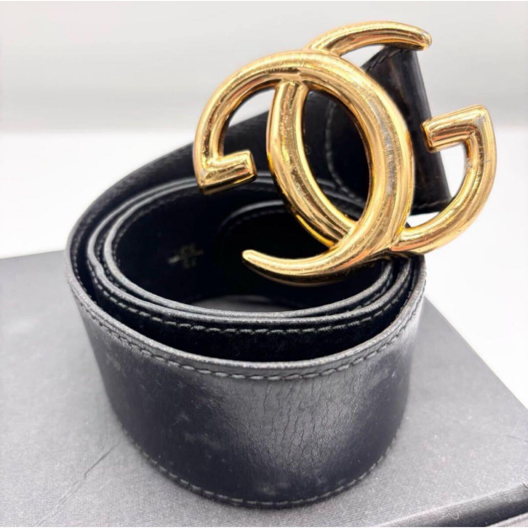 GUCCI - GUCCIグッチベルトインターロッキングデカロゴ ゴールド GUCCI - GUCCIグッチベルトインターロッキングデカロゴ ゴールド