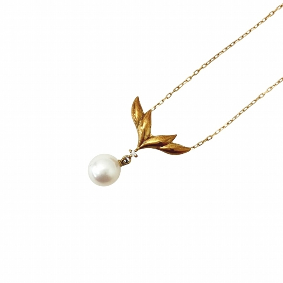 MIKIMOTO - ミキモト K18 1P ダイヤモンド パール ネックレス MIKIMOTO - ミキモト K18 1P ダイヤモンド パール ネックレス