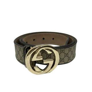 GUCCI - GUCCI(グッチ) ベルト 85/34 - 114874 グレーベージュ GUCCI - GUCCI(グッチ) ベルト 85/34 - 114874 グレーベージュ