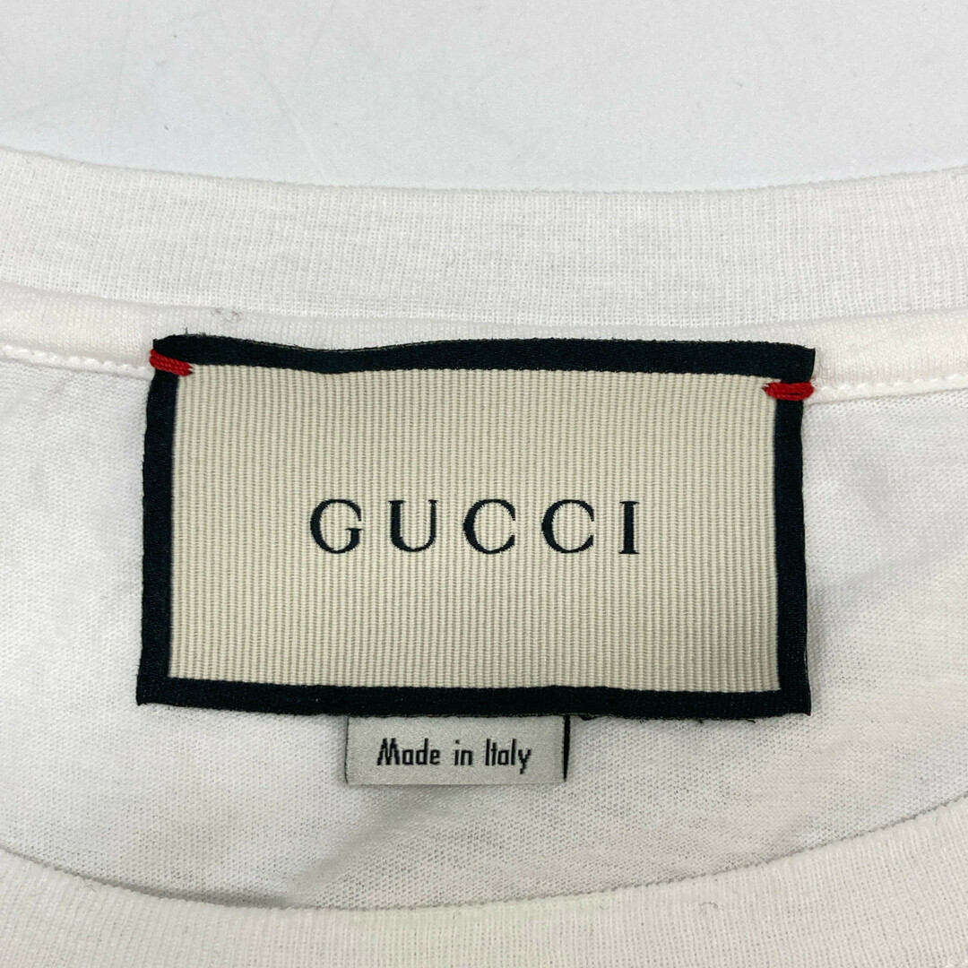 GUCCI - グッチ 440103 X3F05 ホワイト ロゴ ウォッシュド オーバーサイズTシャツ GUCCI - グッチ 440103 X3F05 ホワイト ロゴ ウォッシュド オーバーサイズTシャツ