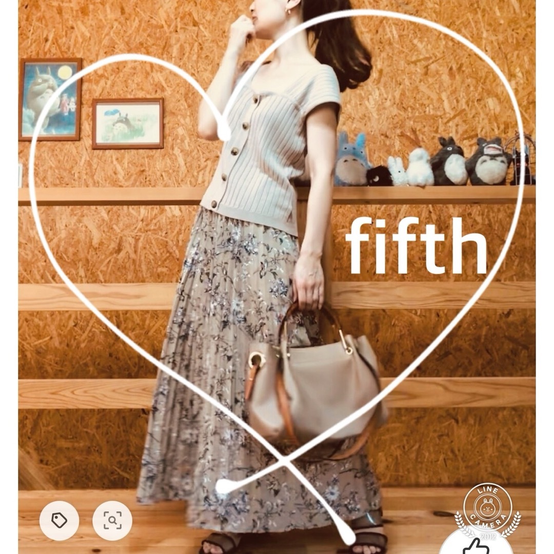 fifth - 【fifth】フラワープリントウエストギャザーロング fifth - 【fifth】フラワープリントウエストギャザーロング