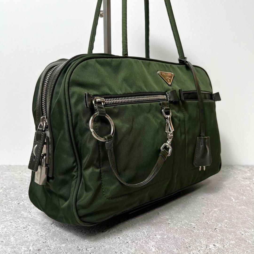 PRADA - 《美品》PRADA プラダ トートバッグ 三角プレート PRADA - 《美品》PRADA プラダ トートバッグ 三角プレート
