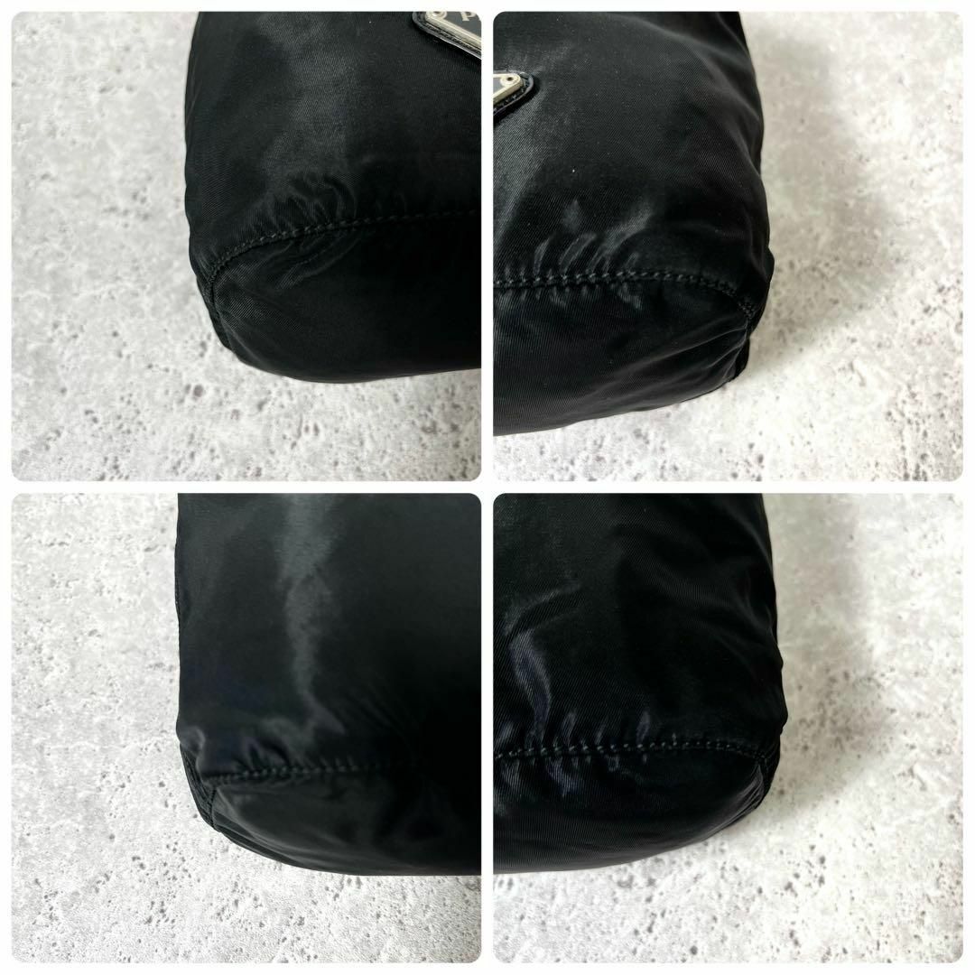PRADA - 《美品》PRADA プラダ 巾着 ポーチ ハンドバッグ 三角 PRADA - 《美品》PRADA プラダ 巾着 ポーチ ハンドバッグ 三角
