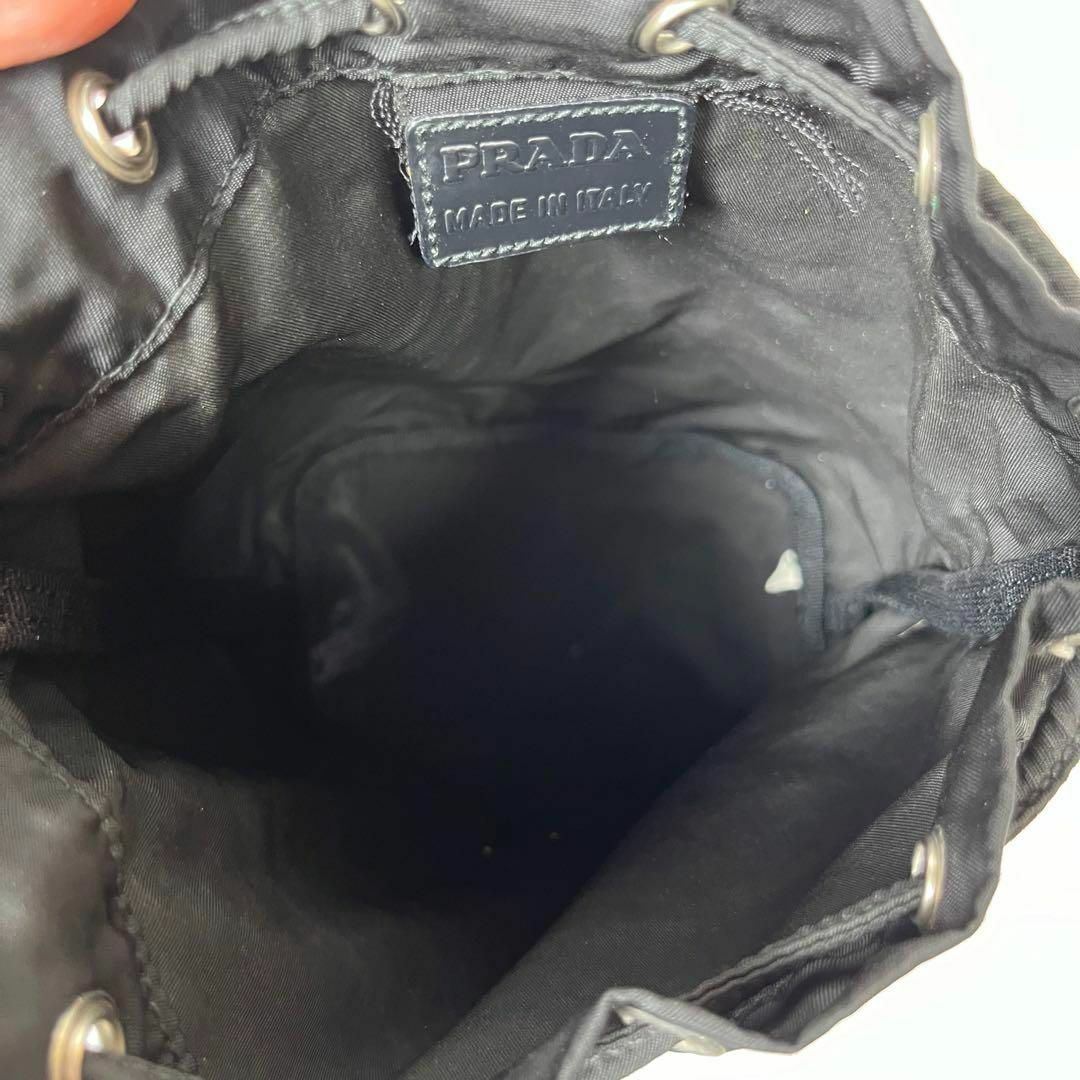 PRADA - 《美品》PRADA プラダ 巾着 ポーチ ハンドバッグ 三角 PRADA - 《美品》PRADA プラダ 巾着 ポーチ ハンドバッグ 三角