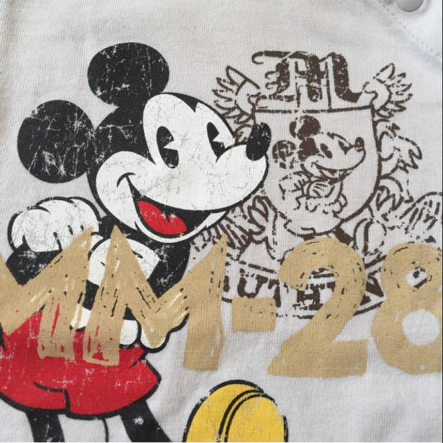 ベルメゾン(ベルメゾン)のベルメゾン ミッキー七分袖Tシャツ80 キッズ/ベビー/マタニティのベビー服(~85cm)(Ｔシャツ)の商品写真
