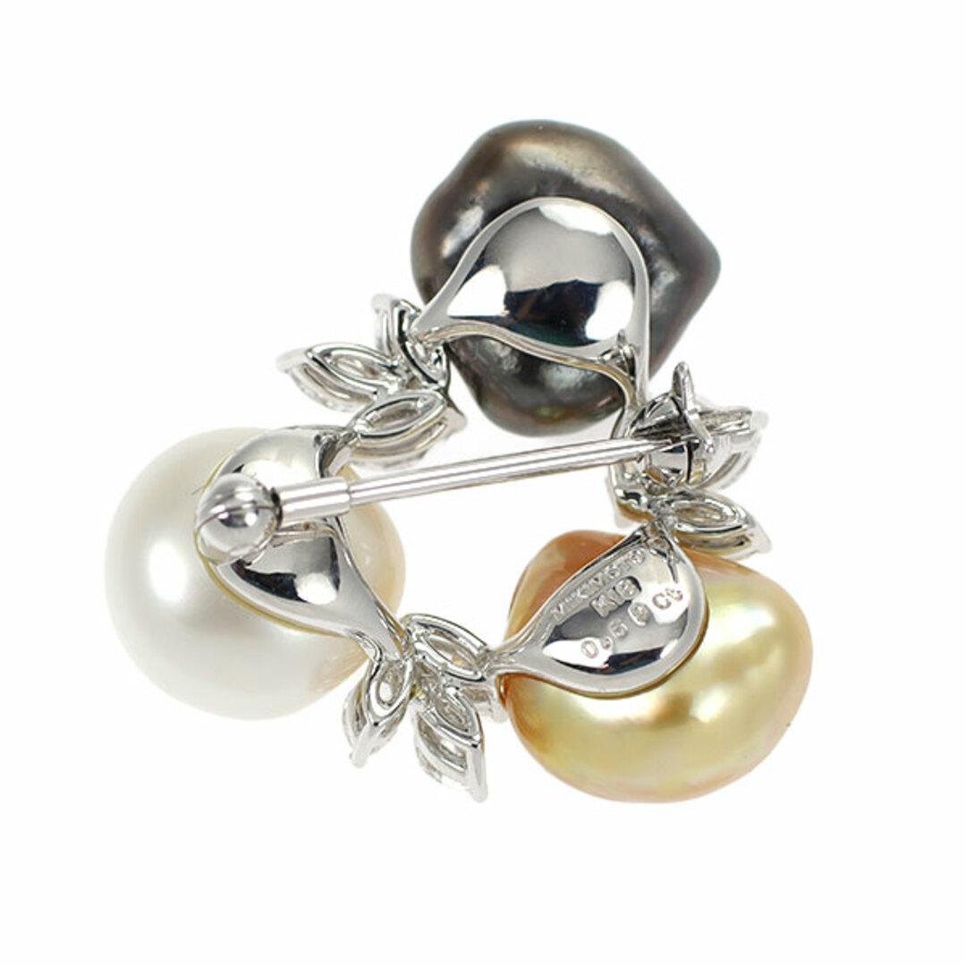 値段が激安 MIKIMOTO - ミキモト K18WG マルチカラー白蝶/黒蝶 真珠/パール その他