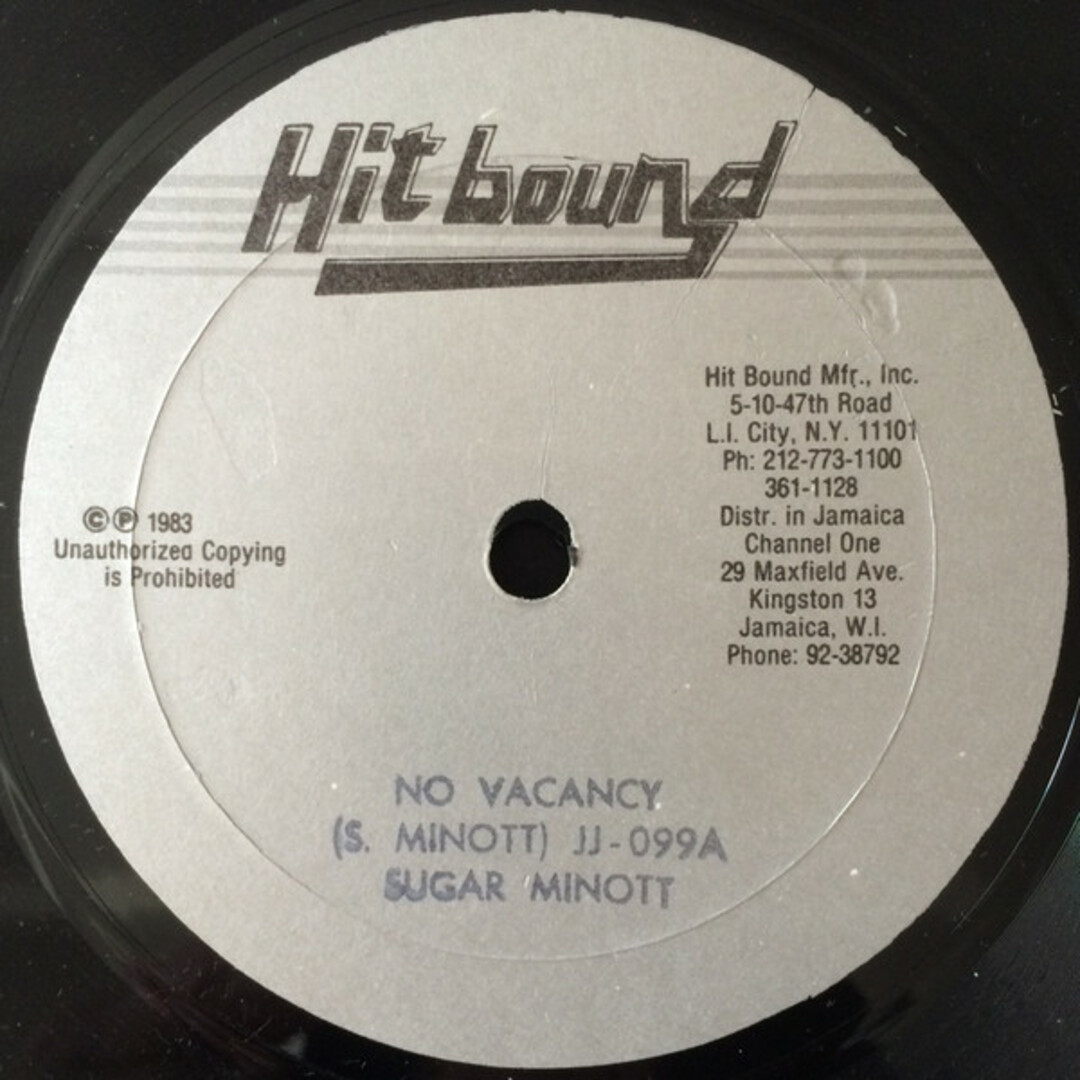 米10” Sugar Minott / Pad Anthony No Vacancy / Black Mans World JJ099 HIT BOUND /00200 エンタメ/ホビーのエンタメ その他(その他)の商品写真