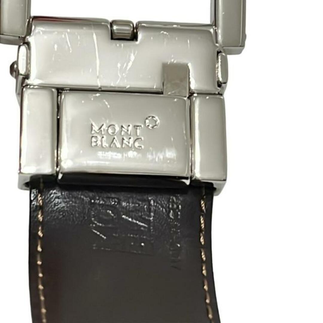 MONTBLANC - MONTBLANC(モンブラン) ベルト - 黒×シルバー MONTBLANC - MONTBLANC(モンブラン) ベルト - 黒×シルバー