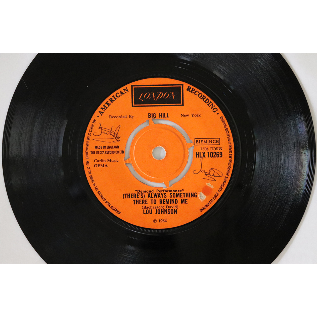 英7” Lou Johnson (Theres) Always Something There To Remind Me / A Me HLX10269 London Records /00080 エンタメ/ホビーのエンタメ その他(その他)の商品写真