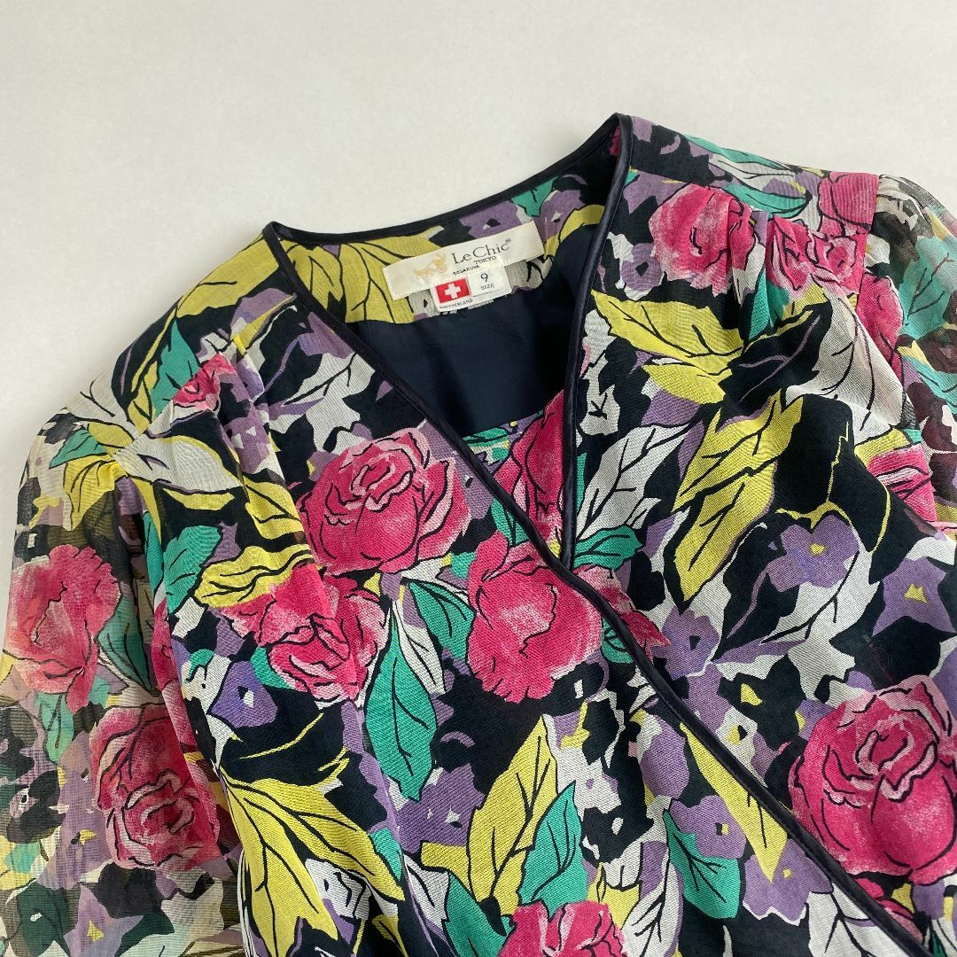 VINTAGE - 美品 ヴィンテージ ワンピース 半袖 スイス製素材 綿