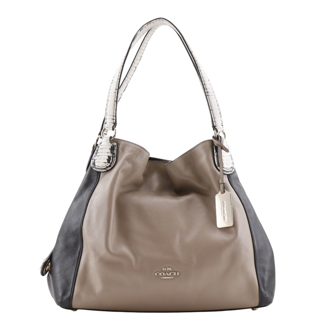 COACH - 【COACH】コーチ レザー ベージュ/黒 レディース トート COACH - 【COACH】コーチ レザー ベージュ/黒 レディース トート