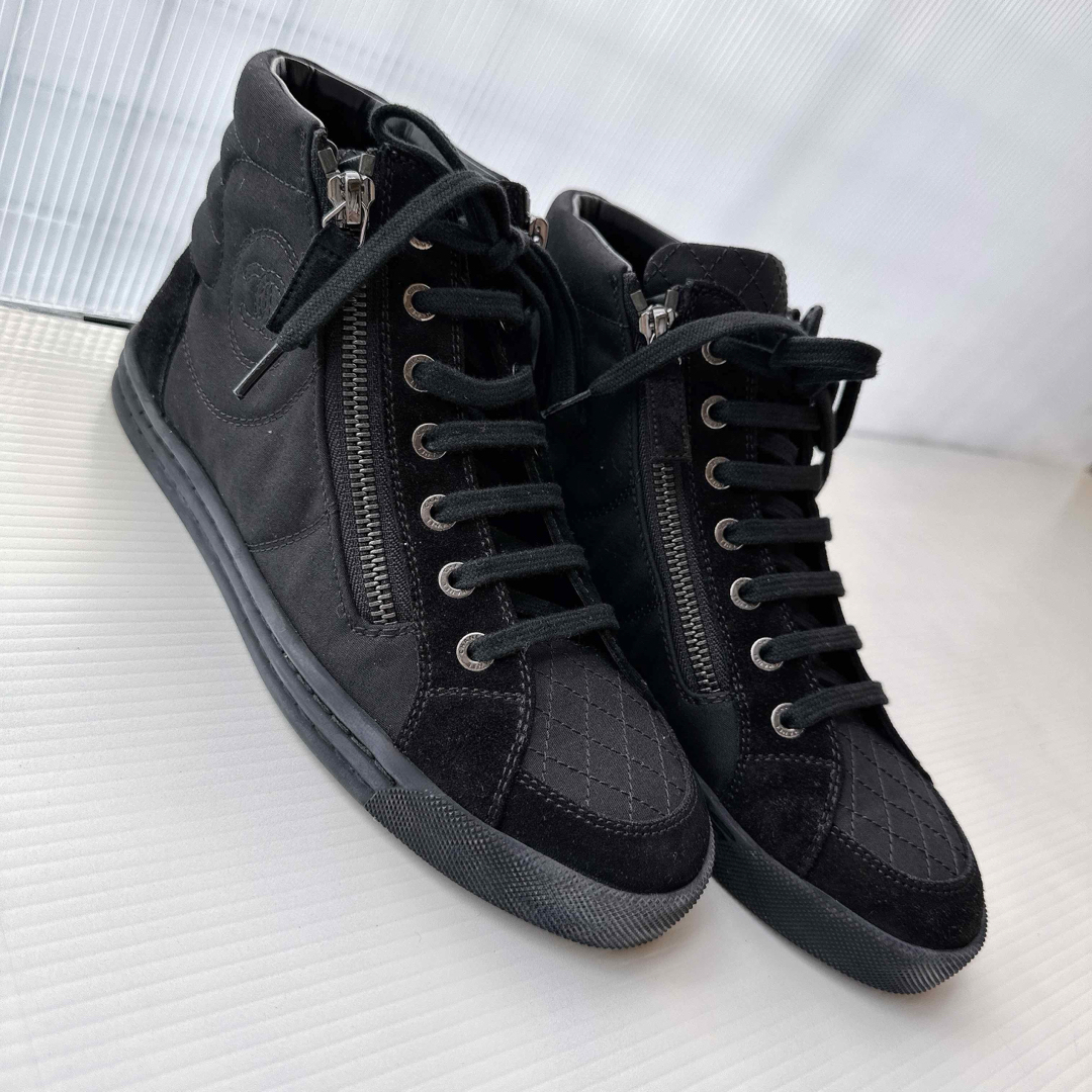 CHANEL - CHANEL シャネル ココマーク ハイカット スニーカー 靴 CHANEL - CHANEL シャネル ココマーク ハイカット スニーカー 靴