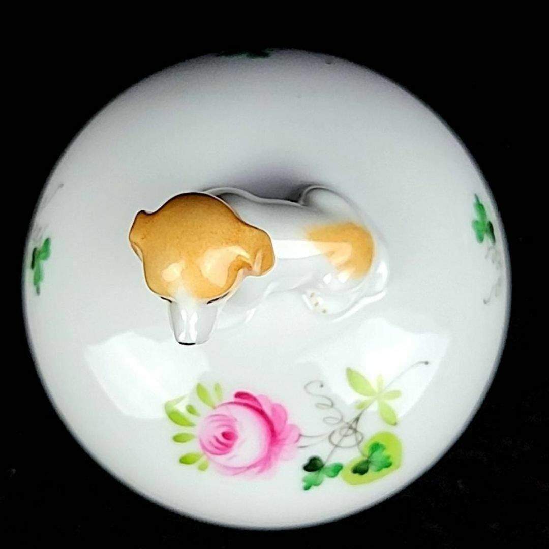 Herend - ○未使用☆ ヘレンド ウィーンの薔薇 小物入れ 子犬 箱 Herend - ○未使用☆ ヘレンド ウィーンの薔薇 小物入れ 子犬 箱