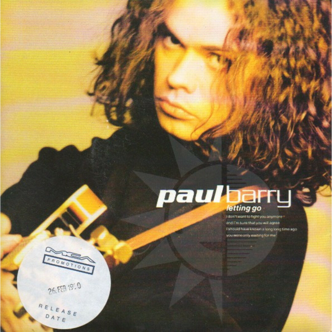英7” Paul Barry Letting Go MCA1394 MCA Records /00080 エンタメ/ホビーのエンタメ その他(その他)の商品写真