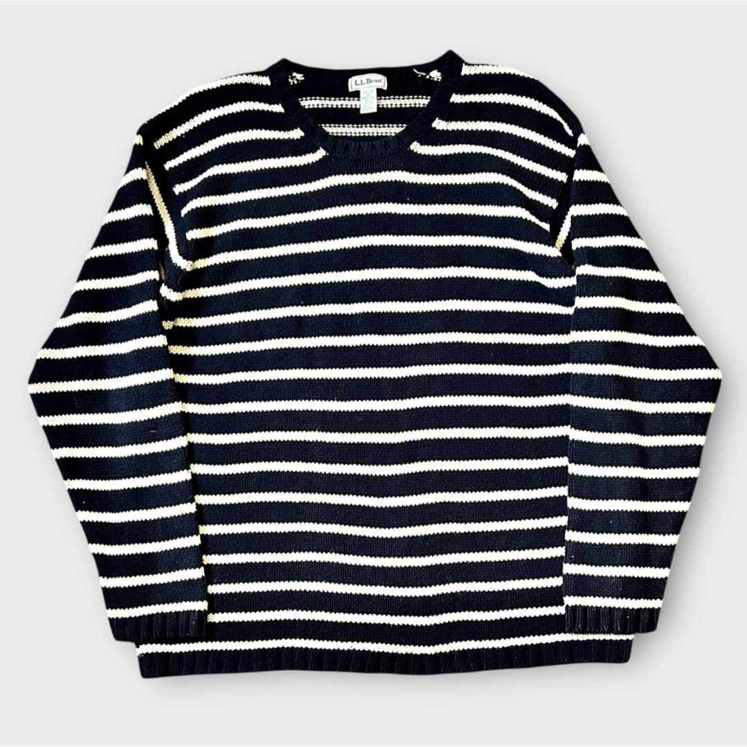 L.L.Bean - 90s L.L.Bean cotton border knitの通販 by L.L.Bean - 90s L.L.Bean cotton border knitの通販 by
