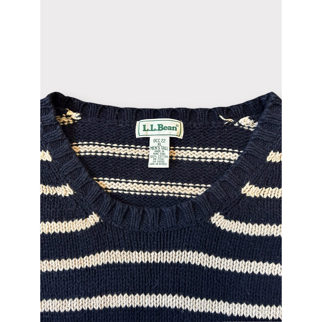 L.L.Bean - 90s L.L.Bean cotton border knitの通販 by L.L.Bean - 90s L.L.Bean cotton border knitの通販 by