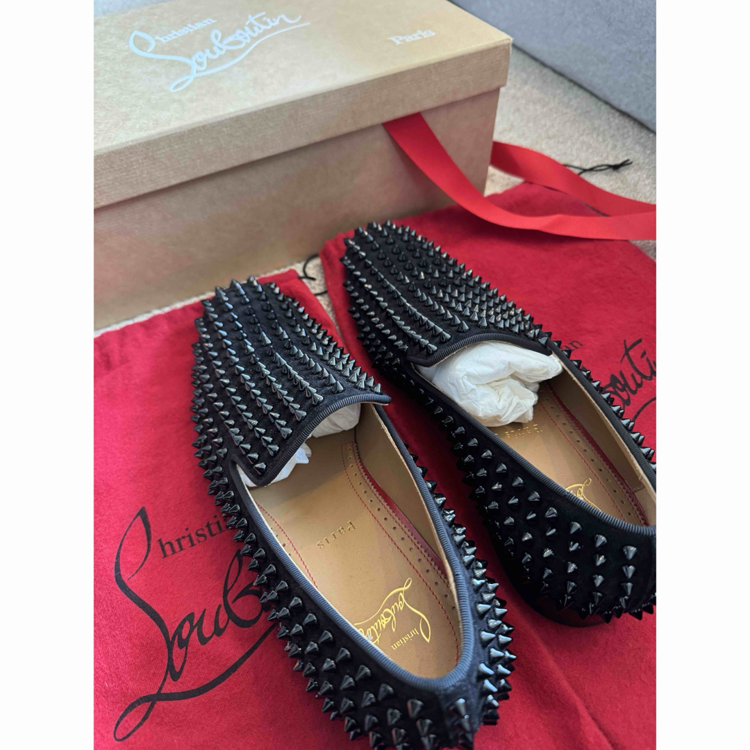 Christian Louboutin - Dandelion Spikes Flatブラックの通販 by Christian Louboutin - Dandelion Spikes Flatブラックの通販 by