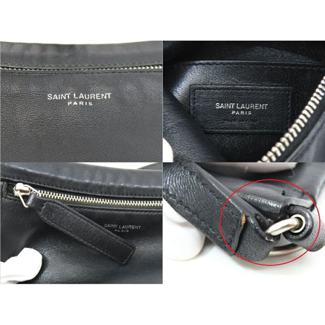 SAINT LAURENT - 【新着】サンローラン 581697 レザー ブラック SAINT LAURENT - 【新着】サンローラン 581697 レザー ブラック