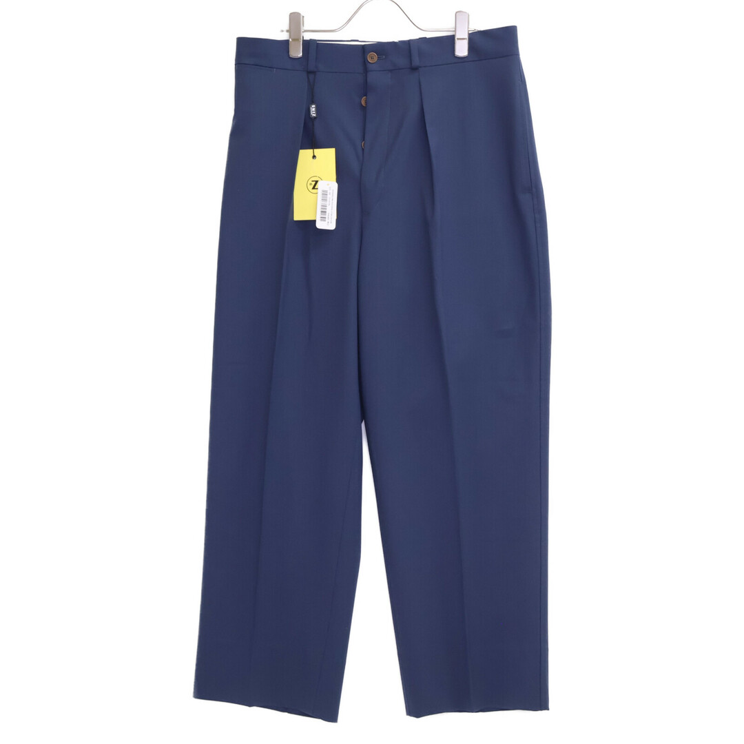 BERNARD ZINS - ベルナールザンス ブルー WALLIS テックウール 1インプリーツ BERNARD ZINS - ベルナールザンス ブルー WALLIS テックウール 1インプリーツ