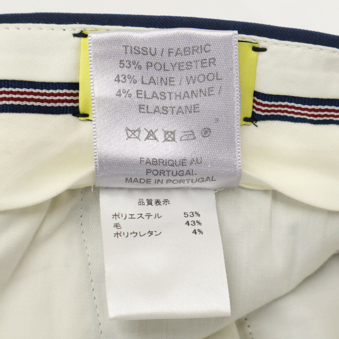 BERNARD ZINS - ベルナールザンス ブルー WALLIS テックウール 1インプリーツ BERNARD ZINS - ベルナールザンス ブルー WALLIS テックウール 1インプリーツ