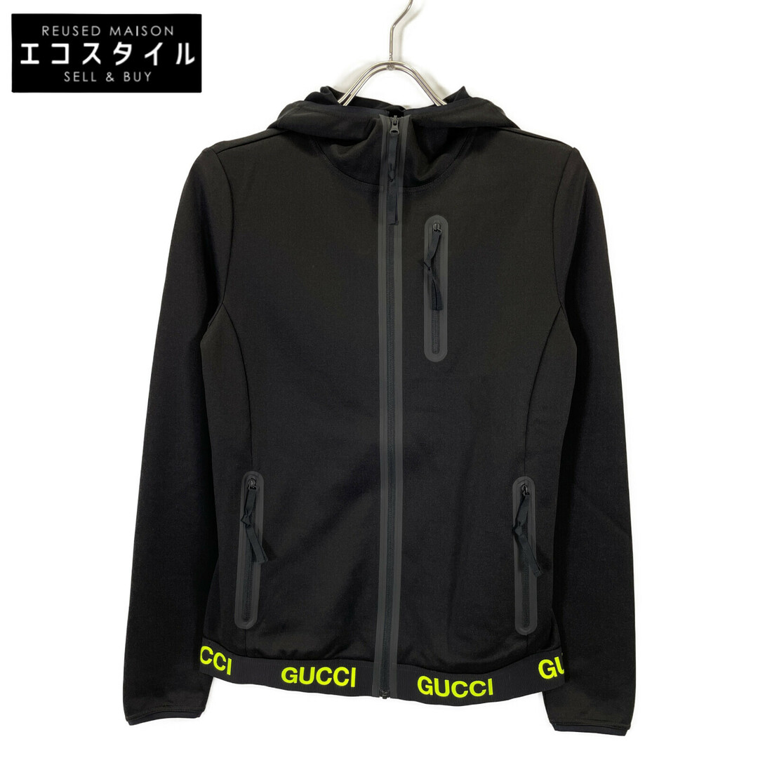 GUCCI - グッチ 693081 ブラック ロゴプリント ストレッチジャージー テクニカル GUCCI - グッチ 693081 ブラック ロゴプリント ストレッチジャージー テクニカル