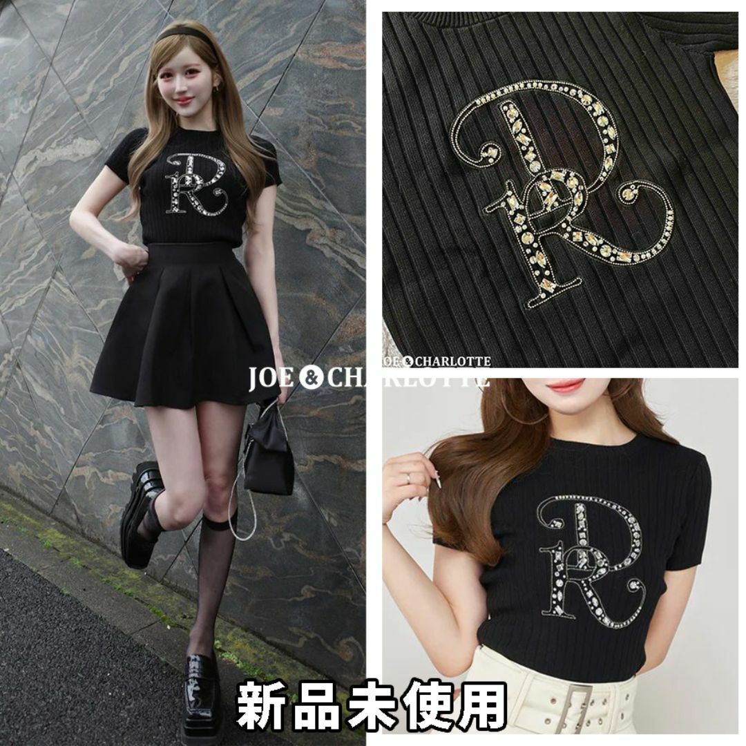 Darich - ダーリッチ darich DRビジューリブニットトップス Darich - ダーリッチ darich DRビジューリブニットトップス