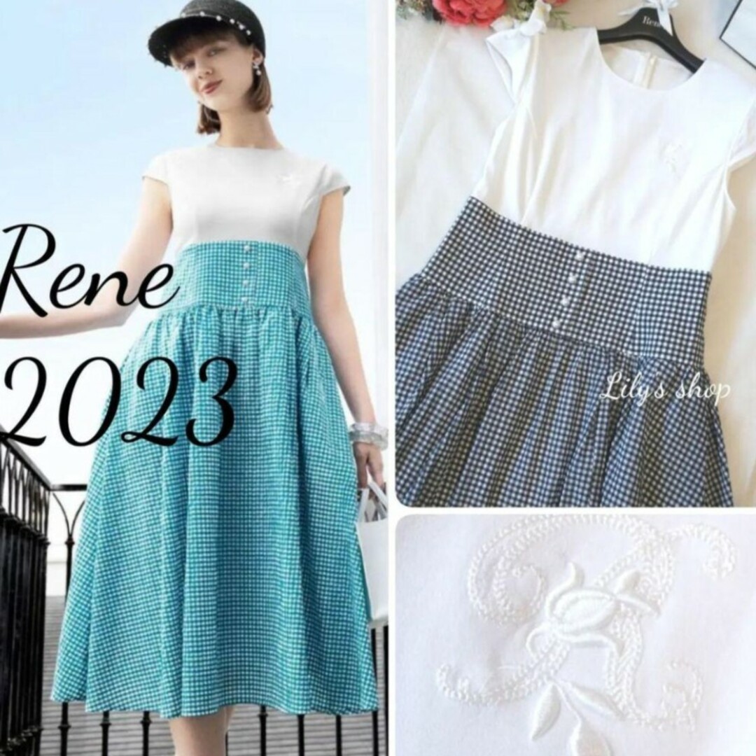 René - ルネ♡ギンガムチェック ワンピースの通販 by ♡|ルネ René - ルネ♡ギンガムチェック ワンピースの通販 by ♡|ルネ