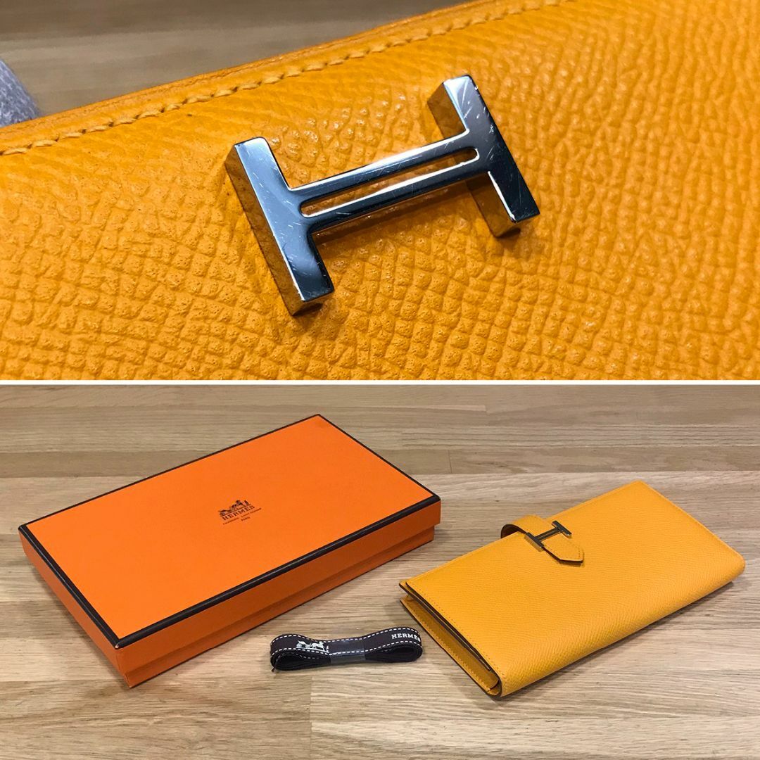 HERMES - 超美品 エルメス ベアンスフレ エプソン ムタード SV HERMES - 超美品 エルメス ベアンスフレ エプソン ムタード SV