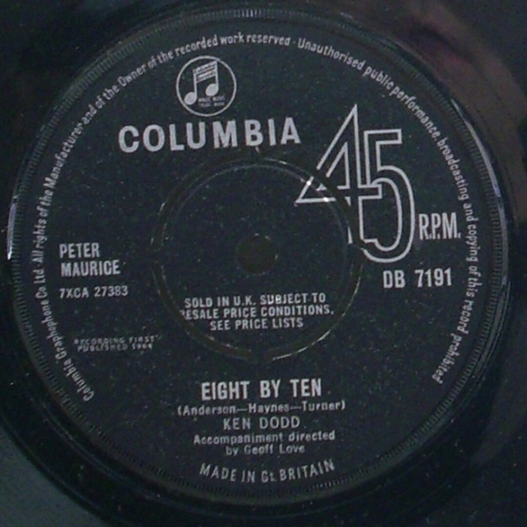 英7” Ken Dodd Eight By Ten DB7191 Columbia /00080 エンタメ/ホビーのエンタメ その他(その他)の商品写真