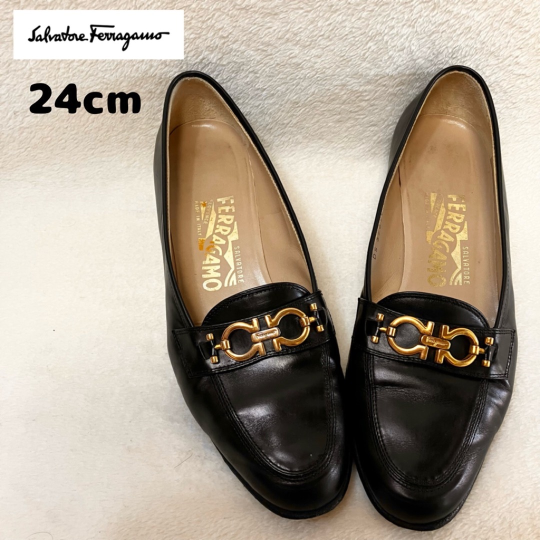 Salvatore Ferragamo - Salvatore Ferragamo ブラック レザー Salvatore Ferragamo - Salvatore Ferragamo ブラック レザー