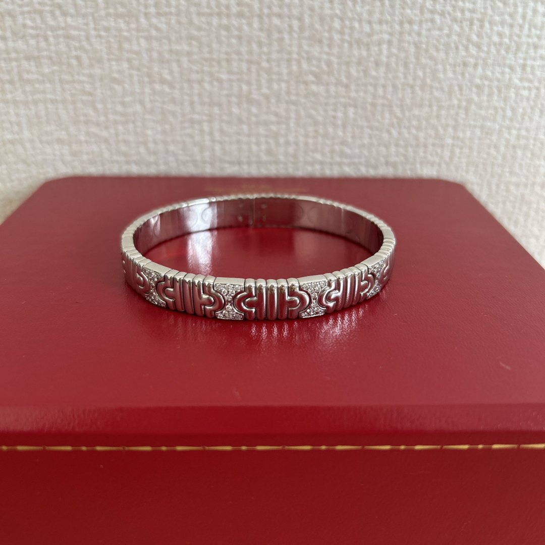 BVLGARI(ブルガリ)のブルガリ パレンテシ ブレスレット ホワイトゴールド本物鑑定ブランド メンズのアクセサリー(ブレスレット)の商品写真