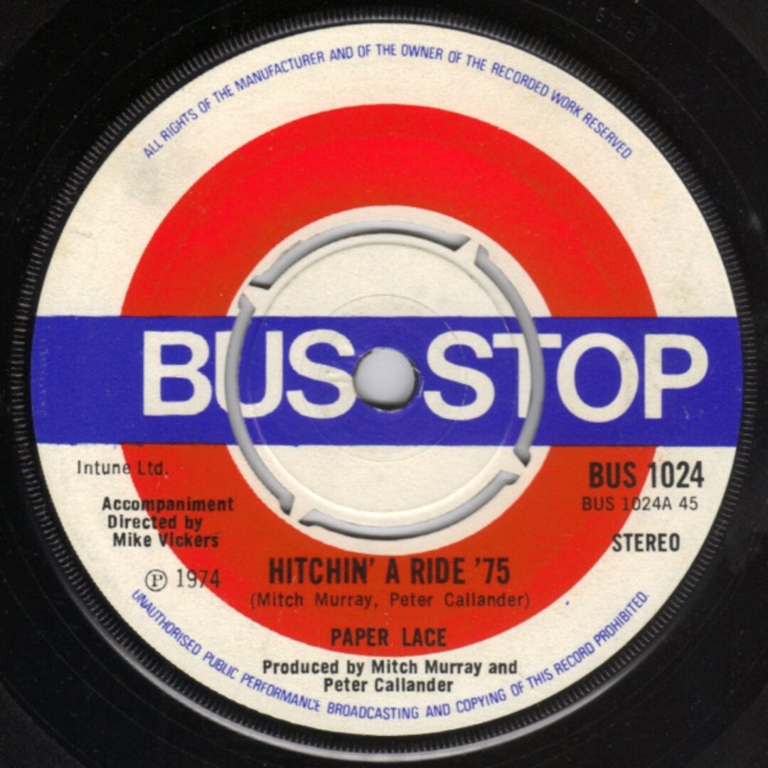 英7” Paper Lace Hitchin A Ride 75 BUS1024 Bus Stop /00080 エンタメ/ホビーのエンタメ その他(その他)の商品写真