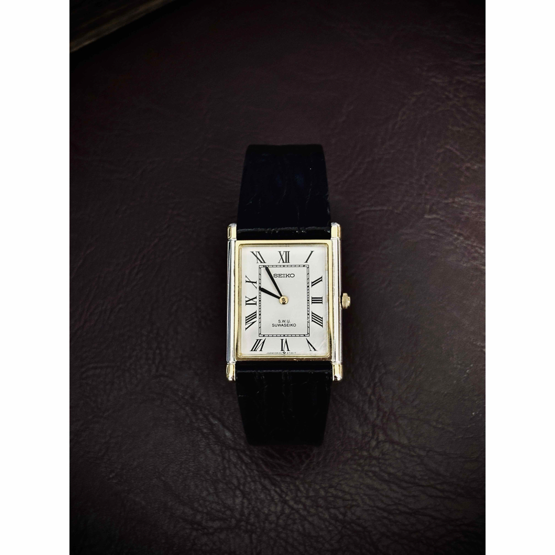 SEIKO - ヴィンテージ SUWA SEIKO タンク ローマン文字盤 稼働品 SEIKO - ヴィンテージ SUWA SEIKO タンク ローマン文字盤 稼働品