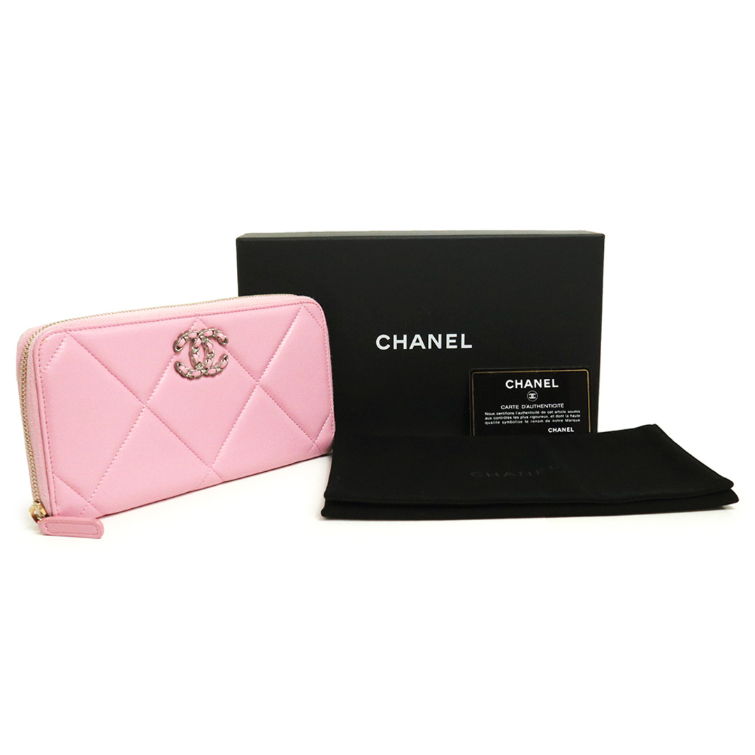 CHANEL - シャネル 19 ラウンドジップ ロング ウォレット CHANEL - シャネル 19 ラウンドジップ ロング ウォレット