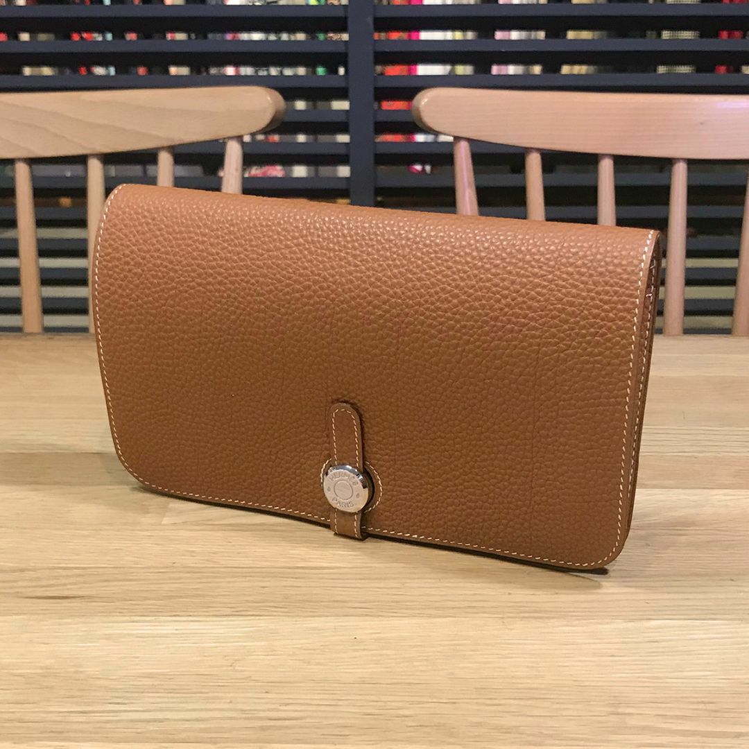 HERMES - 新品同様 エルメス ドゴンGM デュオ トゴ ゴールド SV HERMES - 新品同様 エルメス ドゴンGM デュオ トゴ ゴールド SV